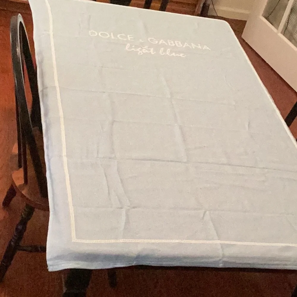 Dolce & Gabbana Light Blue Beach Towel New in box